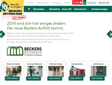 Tablet Screenshot of beckers-betonzaun.de